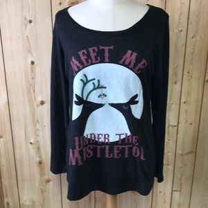 NWT Bohemian Cowgirl reindeer Christmas tee XXL